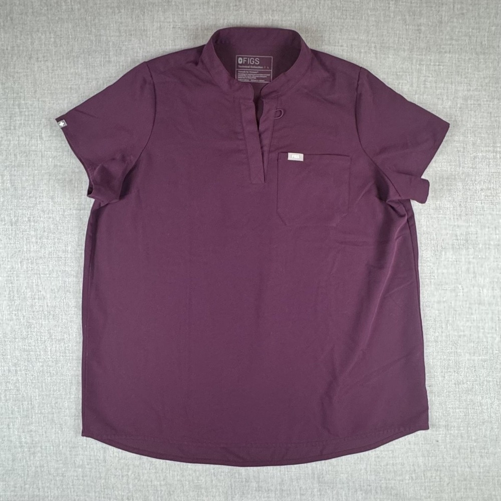 FIGS Maternity Scrub Set Womens Large Purple Jogger Pants Top Pockets Workwear - Picture 2 of 16